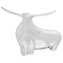 Berkfield Bull Sculpture Silver 37 x 44 x 17 cm Aluminium
