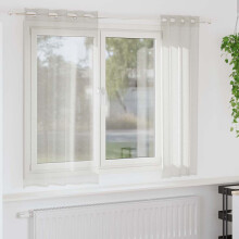Berkfield Voile Curtain with Curtains 2 pcs Cream 175 x 140 cm Polyester