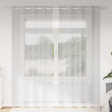 Berkfield Voile Curtain 2 pcs Light Grey 260 x 140 cm Polyester