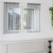 Berkfield Voile Curtain 2 pcs Dark Grey 140 x 140 cm Polyester
