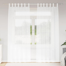 Berkfield Voile Curtain with Curtains 2 pcs White 260 x 140 cm Polyester