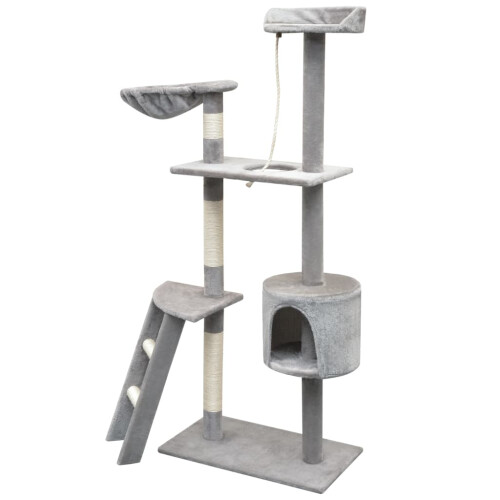 Berkfield Cat Tree with Sisal Scratching Posts 150 cm Grey 1