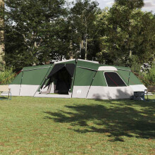 Berkfield Family Tent with Roof Green 833 x 585 x 216 cm Taffeta