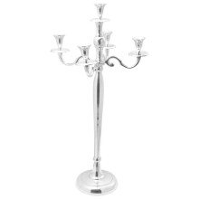 Berkfield Candle Holder Silver 32 x 32 x 79.5 cm Aluminium