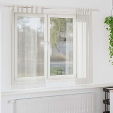 Berkfield Voile Curtain with Curtains 2 pcs Cream 175 x 140 cm Polyester