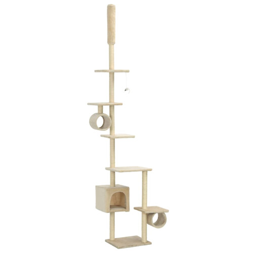 Berkfield Cat Tree with Sisal Scratching Posts 260 cm Beige 1