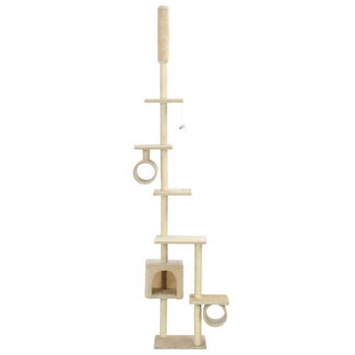 Berkfield Cat Tree with Sisal Scratching Posts 260 cm Beige 2