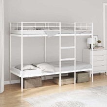 Berkfield Bunk Bed without Mattress White 75x190 cm Small Single Steel