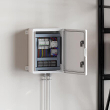Berkfield Control Cabinet Grey 37 x 16.5 x 40 cm ABS Plastic