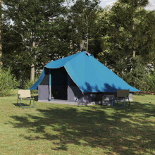 Berkfield Tipi Tent with Roof Blue 358 x 296 x 258 cm Taffeta