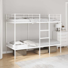 Berkfield Bunk Bed without Mattress White 90x190 cm Single Steel