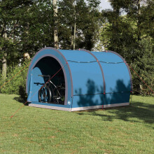 Berkfield Bike Storage Tent with Roof Blue 256 x 222 x 182 cm Taffeta