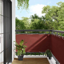 Berkfield Balcony Screen Terracotta 75x1000 cm 100% Polyester Oxford