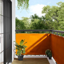 Berkfield Balcony Screen Orange 90x1000 cm 100% Polyester Oxford