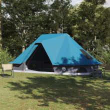 Berkfield Tipi Tent with Roof Blue 680 x 430 x 270 cm Taffeta
