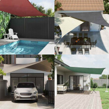 Berkfield Sun Shade Sail Dark Green 7x5x5 m 100% Polyester Oxford