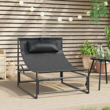 Berkfield Garden Lounger Chair Anthracite 87x74x73 cm Steel and Textilene