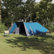 Berkfield Tipi Tent with Roof Blue 660 x 456 x 200 cm Taffeta