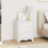Berkfield Coffee Table Drammen White 45 x 35 x 56 cm Solid Pine Wood 1