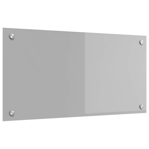 Berkfield Kitchen Backsplash Light Grey 80 x 40 cm Tempered Glass