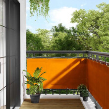 Berkfield Balcony Screen Red 120x1000 cm 100% Polyester Oxford