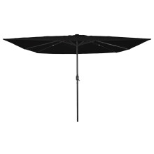 Berkfield Garden Parasol Black 295 x 295 x 245 cm Polyester and Steel