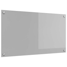 Berkfield Kitchen Backsplash Light Grey 90 x 50 cm Tempered Glass