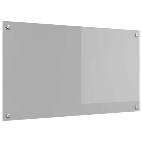 Berkfield Kitchen Backsplash Light Grey 90 x 50 cm Tempered Glass