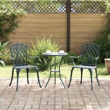 Berkfield Garden Chair 2 pcs Green 53 x 51 x 88.5cm Aluminium
