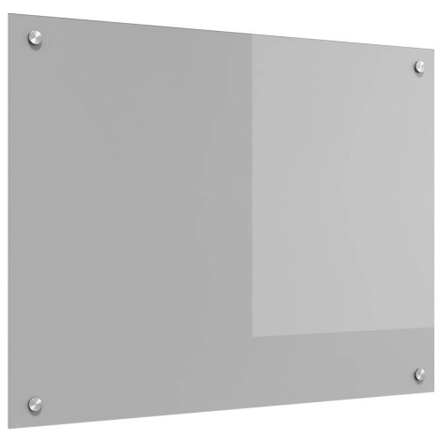Berkfield Kitchen Backsplash Light Grey 80 x 60 cm Tempered Glass