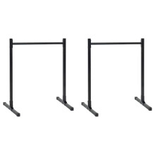 Berkfield Dip Station 2 pcs Black 55 x 90 x 104.5 cm Powder-Coated Steel
