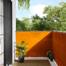 Berkfield Balcony Screen Orange 120x1000 cm 100% Polyester Oxford
