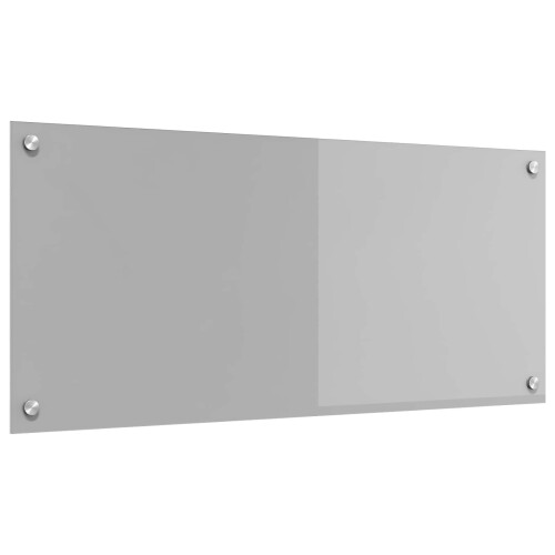 Berkfield Kitchen Backsplash Light Grey 90 x 40 cm Tempered Glass