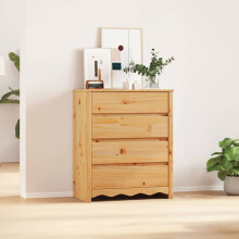 Berkfield Chest of Drawers Drammen Oak 76.5 x 40 x 91 cm Solid Pine wood