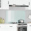 Berkfield Kitchen Backsplash White 110 x 60 cm Tempered Glass 1