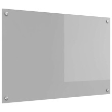 Berkfield Kitchen Backsplash Light Grey 90 x 60 cm Tempered Glass