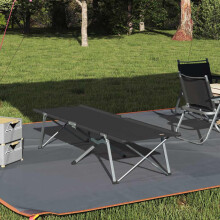 Berkfield Folding Camping Bed Black 194 x 62.5 x 42.5 cm Oxford and Steel