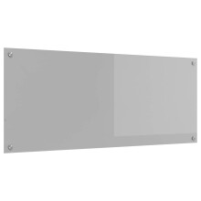 Berkfield Kitchen Backsplash Light Grey 120 x 50 cm Tempered Glass