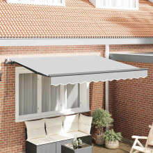 Berkfield Awning Frame Retractable Manual Anthracite 3 x 2 m Metal
