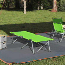 Berkfield Folding Camping Bed Green 194 x 62.5 x 42.5 cm Oxford and Steel
