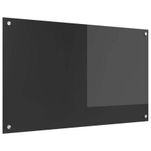 Berkfield Kitchen Backsplash Dark Grey 100 x 60 cm Tempered Glass