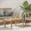 Berkfield Coffee Table Brown 60 x 60 x 36 cm Solid Teak Wood 1
