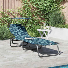 Berkfield Folding Sun Lounger Folding Multicolour 190 x 57 x 81 cm Oxford
