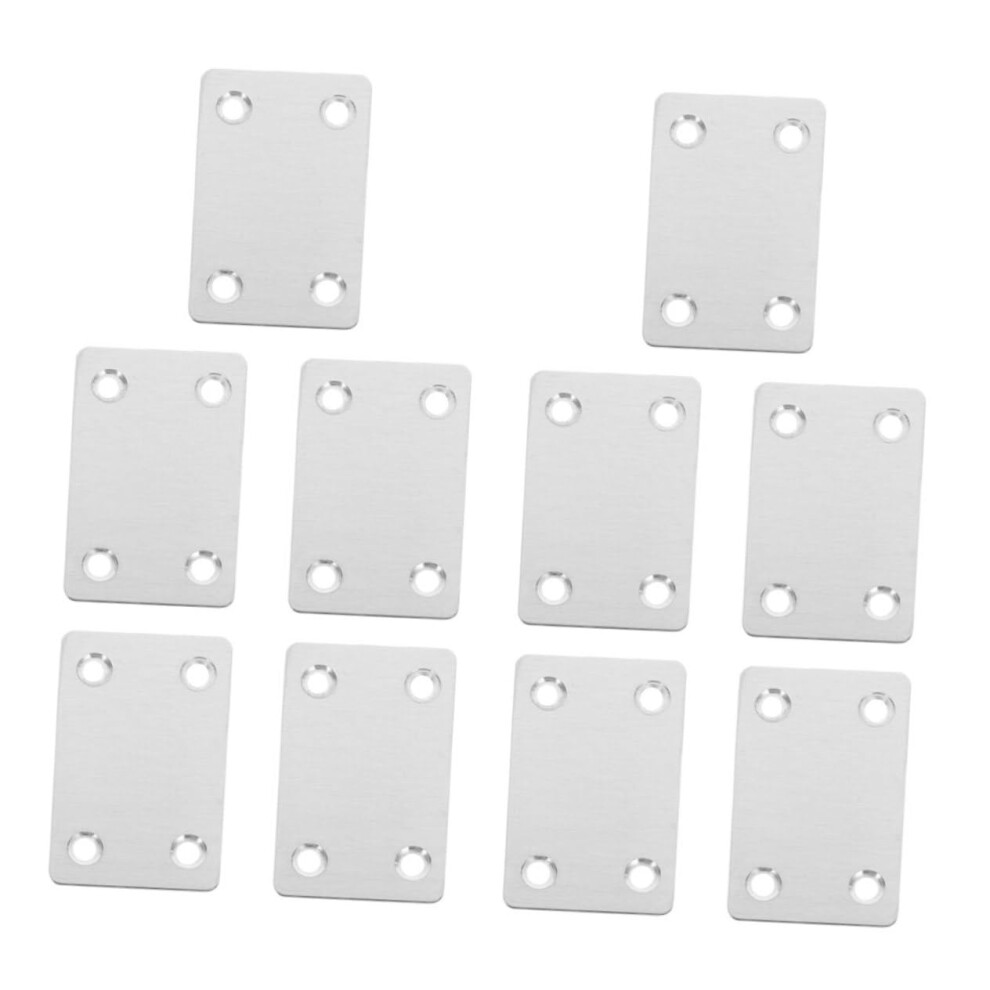 10Pcs Stainless Steel Flat Bracket Heavyduty Rustresistant Joining Plate For Furniture And Wood Diy 9045646576947