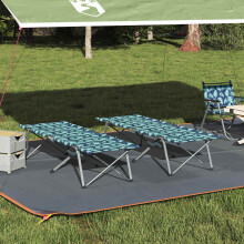 Berkfield Folding Camping Bed Folding 2 pcs Forest 194 x 62.5 x 42.5 cm