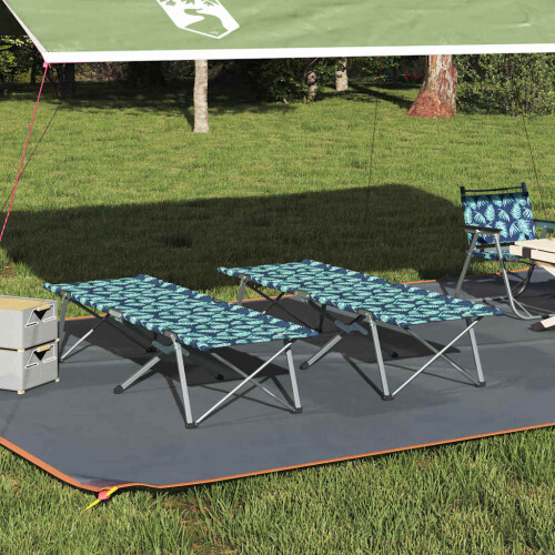 Berkfield Folding Camping Bed Folding 2 pcs Forest 194 x 62.5 x 42.5 cm