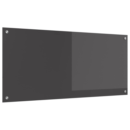 Berkfield Kitchen Backsplash Dark Grey 110 x 50 cm Tempered Glass