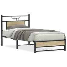 Berkfield Bed Frame without Mattress Sonoma Oak 90x200 cm Engineered Wood