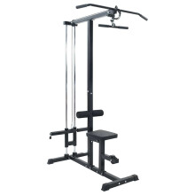 Berkfield Lat Pulldown Machine Manual Black 110 x 70 x 187 cm