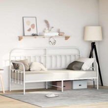 Berkfield Daybed Frame White 80 x 200 cm Powder-Coated Steel
